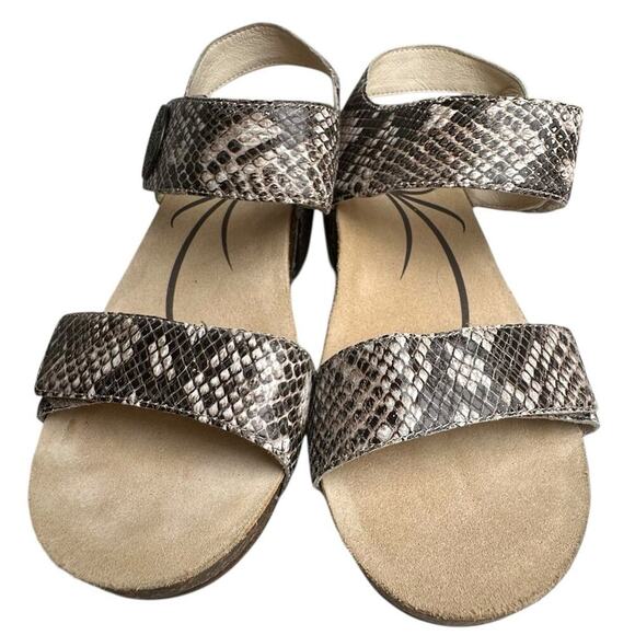 Abeo Una Wedges Sandals Stone Women's Size US 8.5 Bohemian Animal Print Comfort - Picture 11 of 16